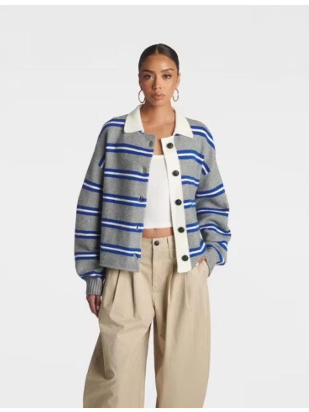 NWT KBB by KAHLANA “The School Boy Cardigan Sweater”